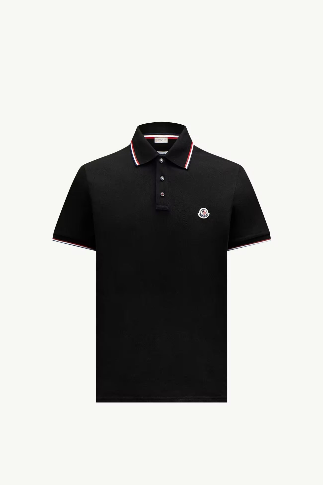 Moncler Tricolor-Trimmed Cotton Piquet Polo Shirt