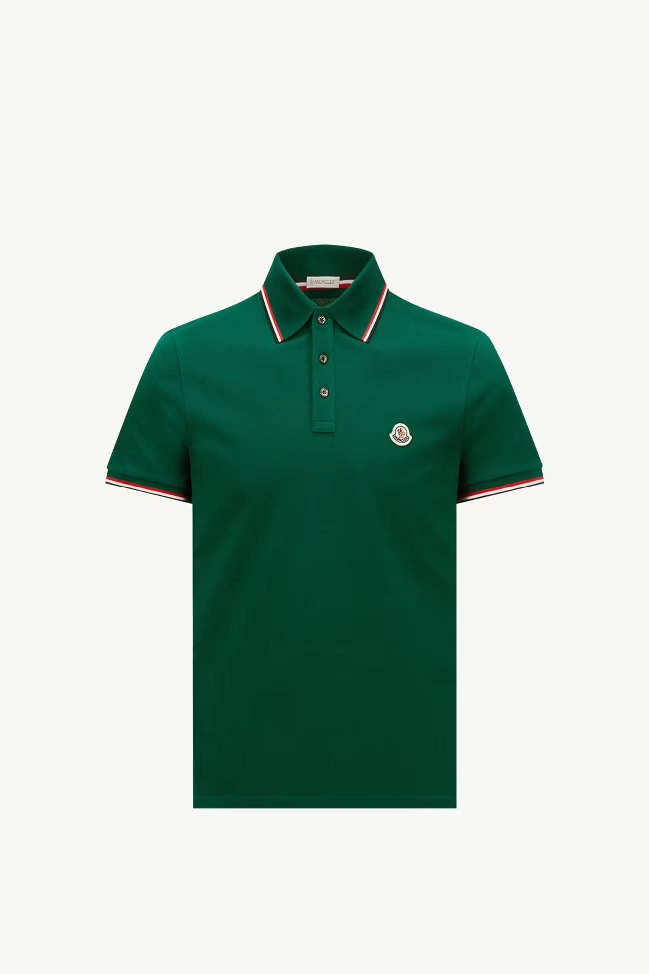 Moncler Tricolor-Trimmed Cotton Piquet Polo Shirt