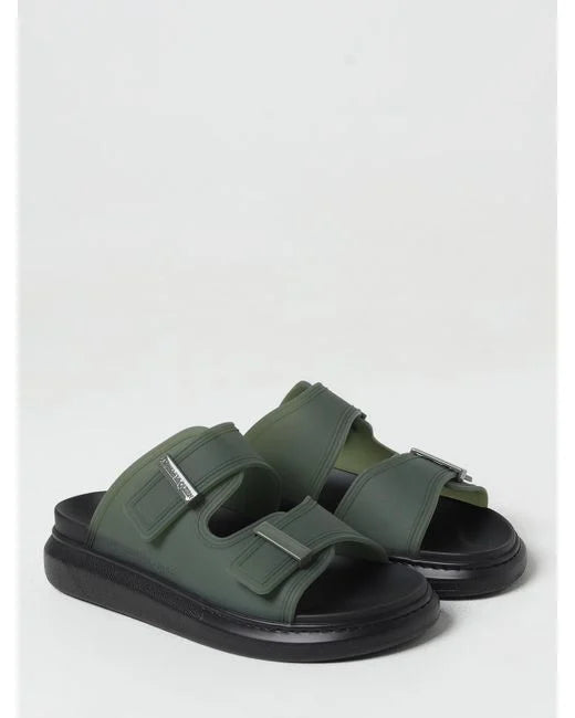 Alexander McQueen Men's Green Transparent Hybrid Sandal