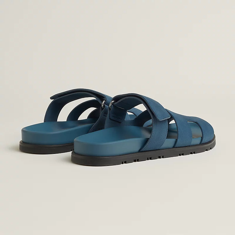 Hermes Chypre Sandal in Bleu Turquin
