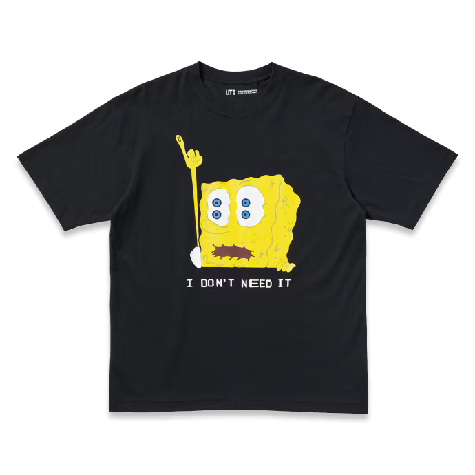 Uniqlo x CPFM Spongebob Squarepants UT Graphic T-shirt (Asia Sizing) Black